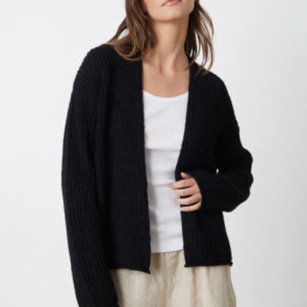 Terrah Cardigan in Black Velvet by Graham & Spencer
